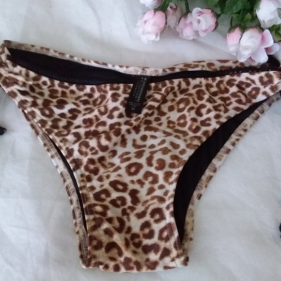 KARDASHIAN KOLLECTION Black BIKINI BOTTOMS M - Picture 1 of 4